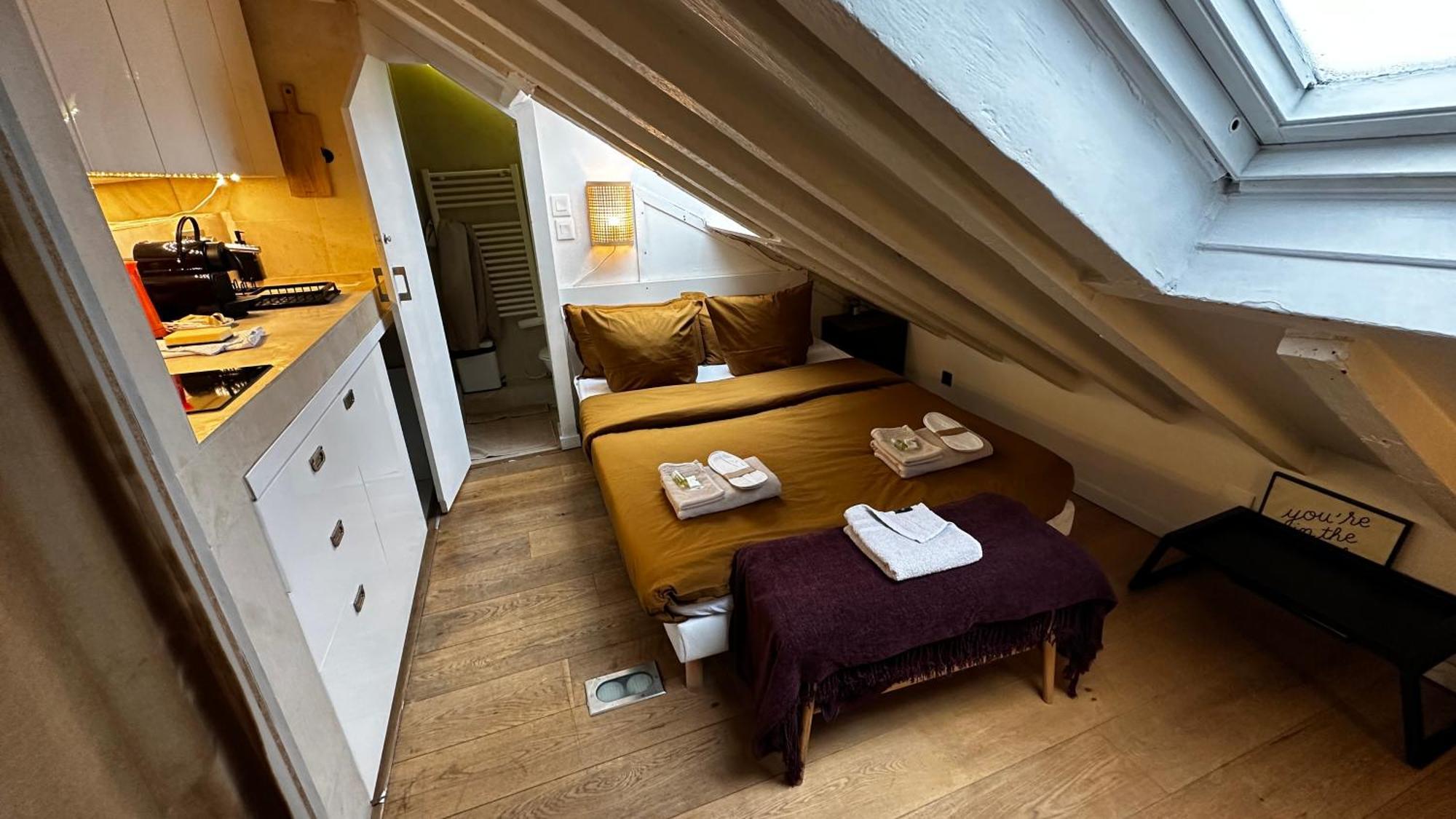 Appartamento Marais Rooftop Studio - Metro Filles Du Calvaire Parigi Esterno foto